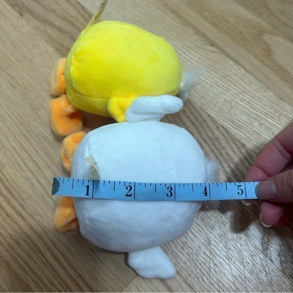 Dandee Chick Plush Bundle Lot White Yellow Chicken Cuddly